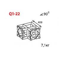 IMLIGHT Q1-FC102-22-L Стыковочный угол 90 градусов, с фланцем 102 градуса, левый, 300x300мм, d50x3 \ d16x2мм. Крепежный размер 180х180мм, М10.